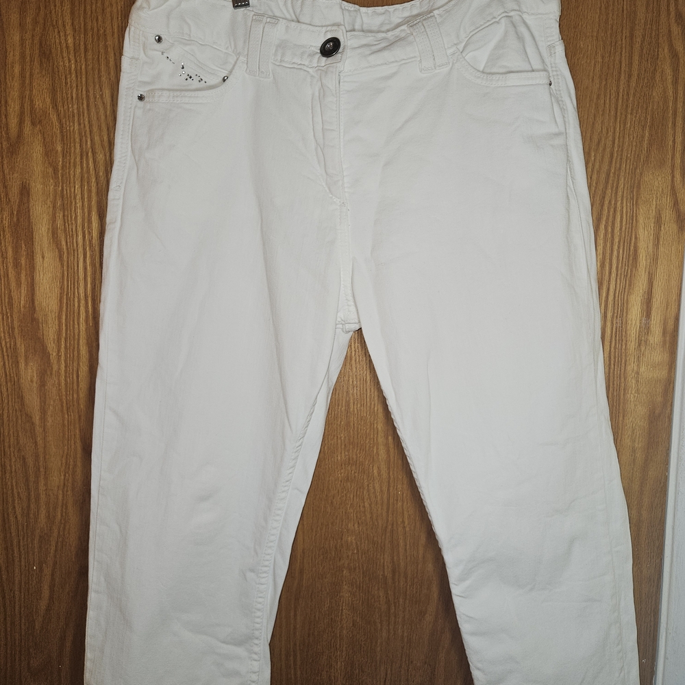 White Pants With Rhinestones Marks & Spencer